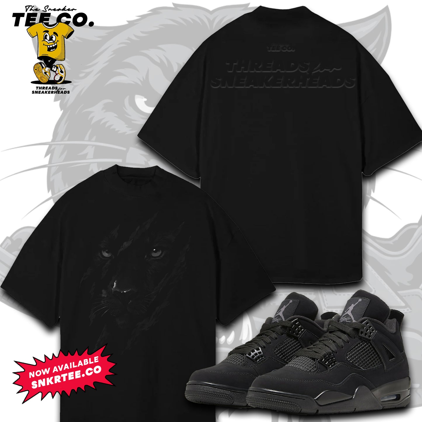 Air Jordan 4 - Black Cat "Stealth" Tee