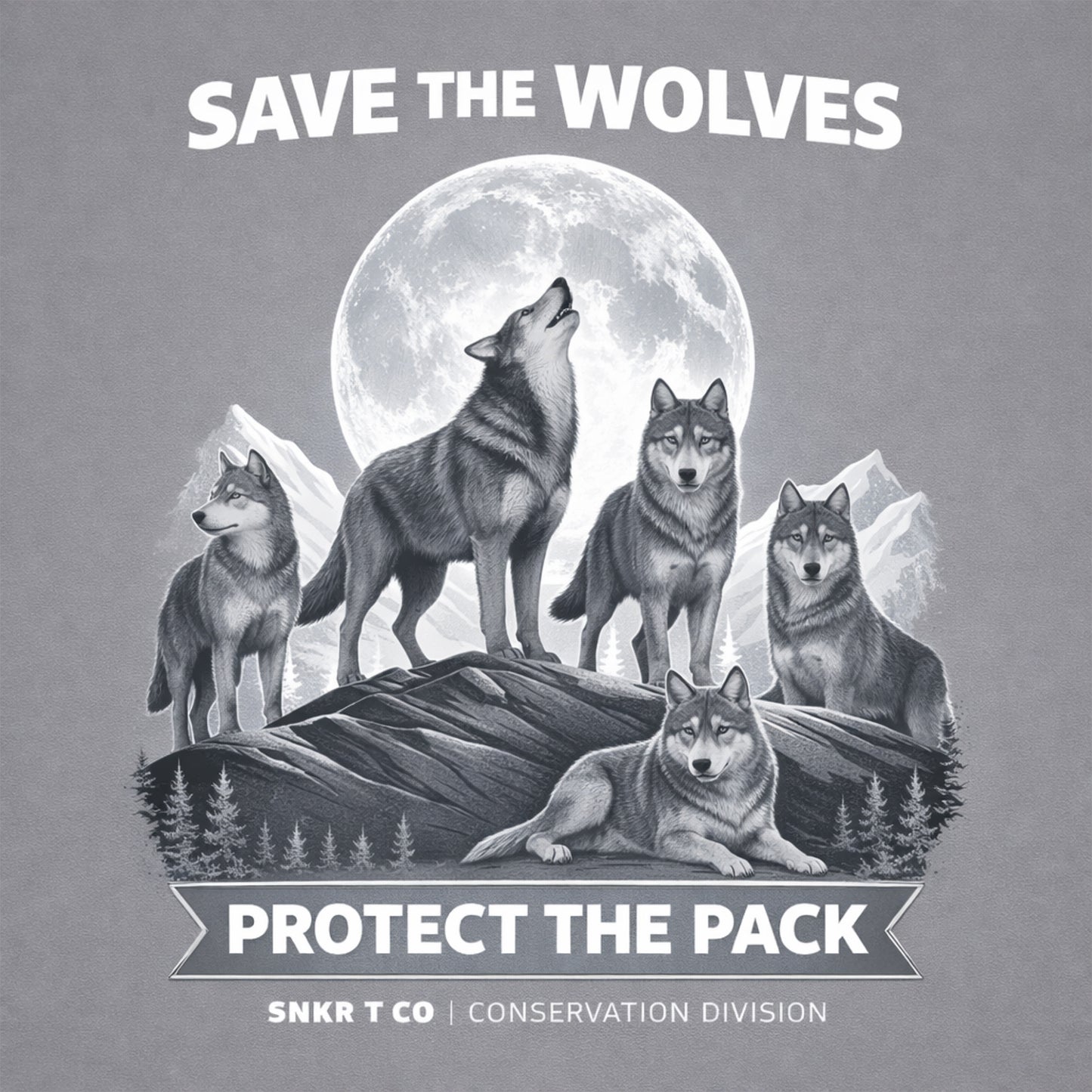 Air Jordan 5 - Wolf Grey “Protect the Pack” tee