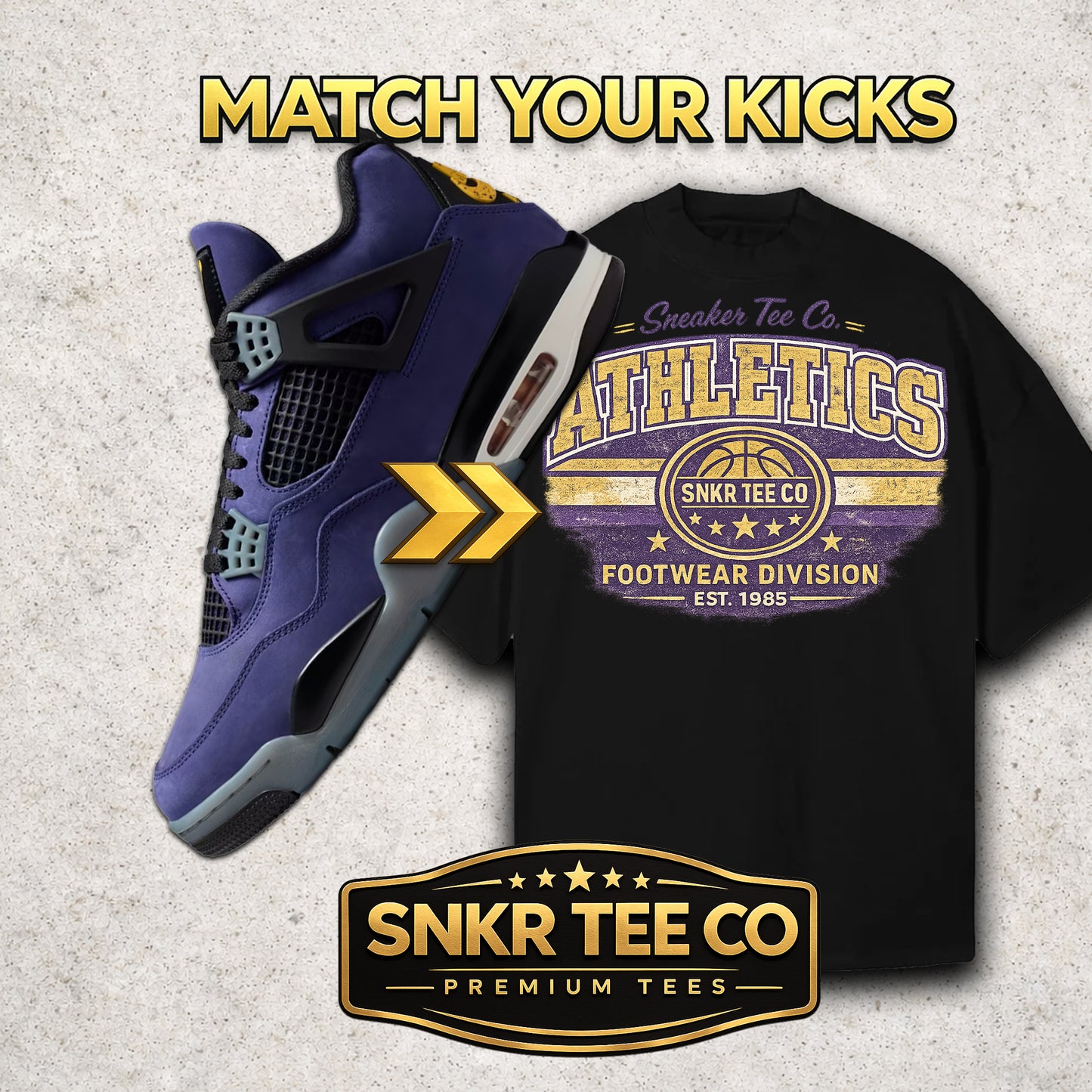 Air Jordan 4 - Lakers "ATHLETICS" Tee