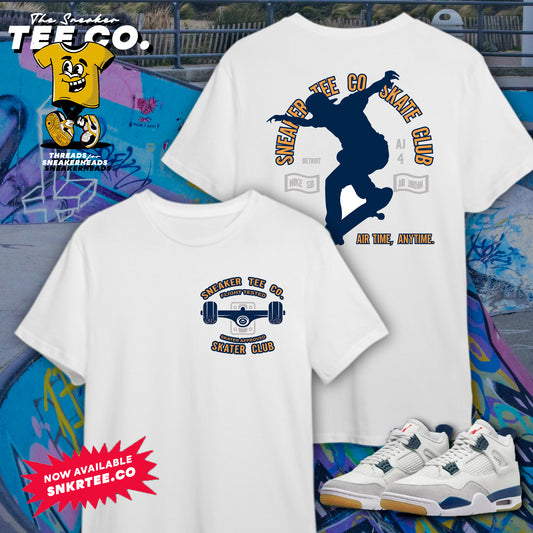 Air Jordan 4 SB - Navy "Air Time, Anytime" Tee